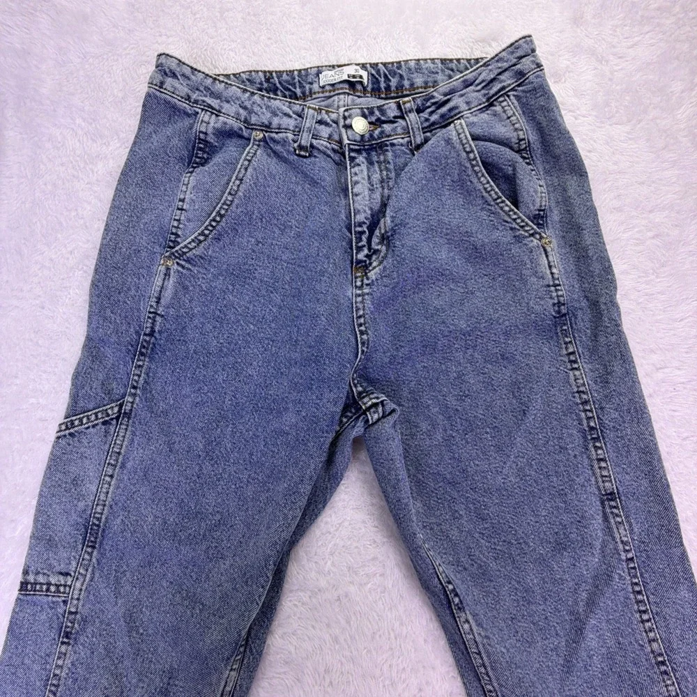 DeFacto Jeans High-Rise‎ Painter Jogger Women's 30 Blue Denim